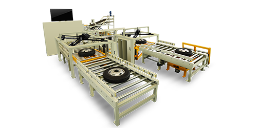 全自動(dòng)車輪總成雙線生產(chǎn)流水線平衡機(jī)